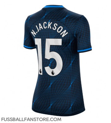 Chelsea Nicolas Jackson #15 Replik Auswärtstrikot Damen 2023-24 Kurzarm